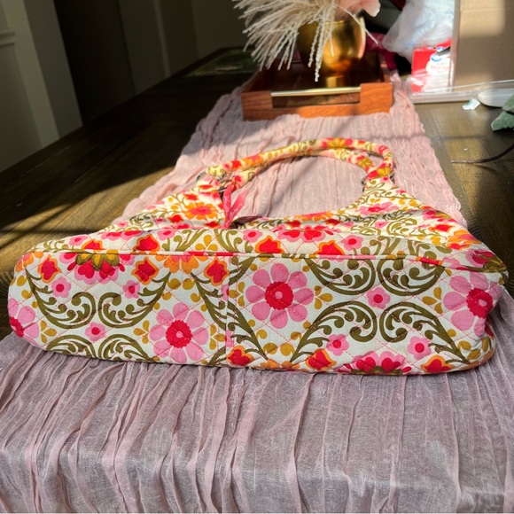 Vera Bradley Quilted Floral Hobo Bag Boho Y2K Cottagecore Shoulder Purse - Picture 5 of 16